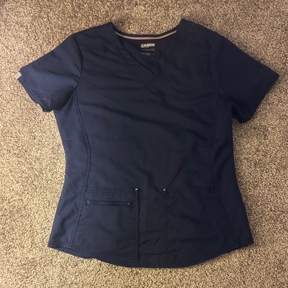 Women's Navy Scrub Top - Picture 1 of 1